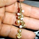 Long Dangle Earrings With Glass Pearls And..